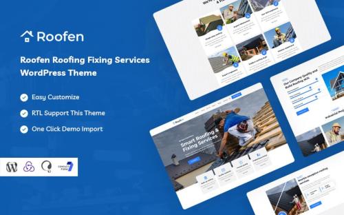 Roofen - Roofing & Fixing Services WordPress Theme theme free